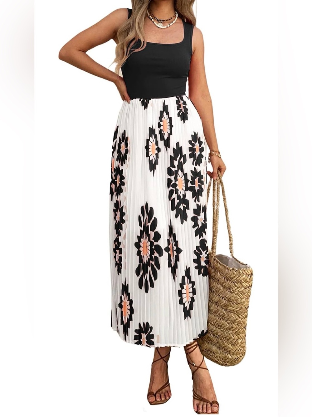 Pleated Maxi Dress